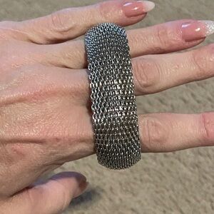 NWOT  Silver Mesh Bracelet with magnetic closure
